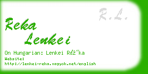 reka lenkei business card